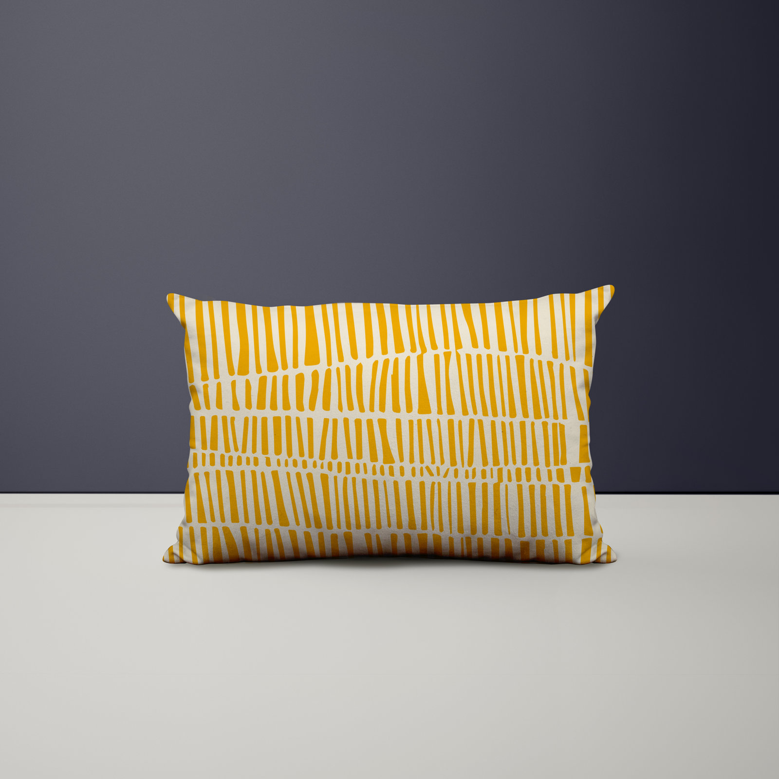 Ikom Lumbar Pillow, Yellow, 14"H x 20"W