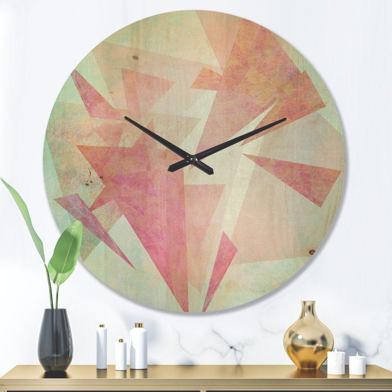 Horloge murale rétro en bois, Grand