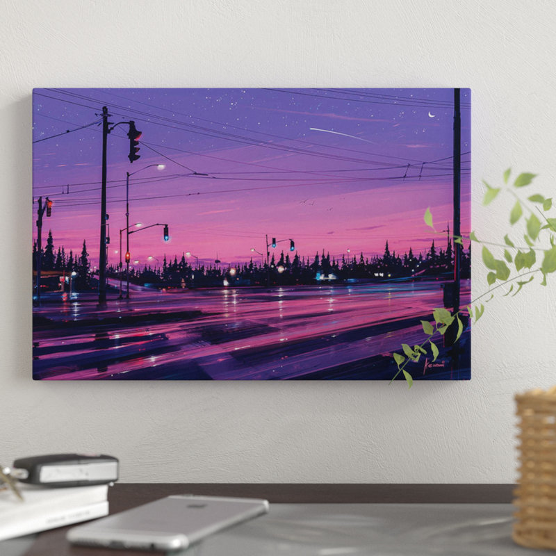 « 7 p.m. », reproduction d’impression sur toile tendue, H 8 po x l 12 po x P 0,75 po, Toile tendue, Pas de tapis