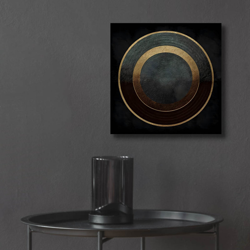 Art mural épique «Minimal Abstract Black 1» par Petals Prints Design, 24 po x 24 po, H 12 po x l 12 po x P 0,13 po