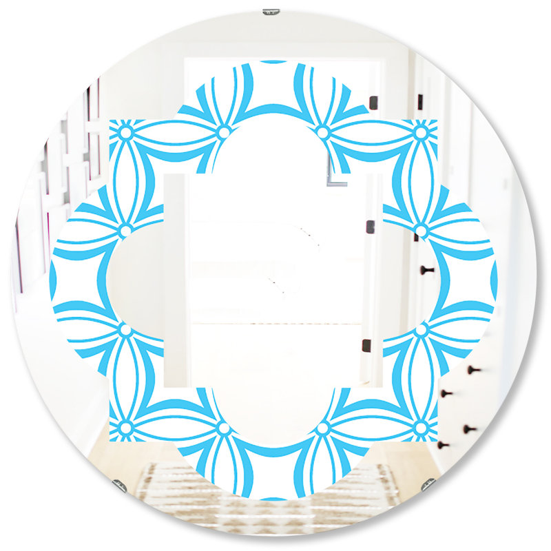 Miroir mural sans cadre à motif quadrilobe II, 31,5 po x 31,5 po