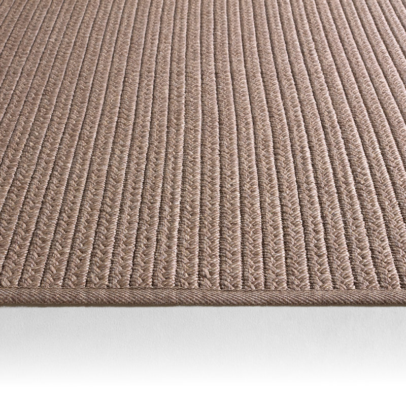 Tapis intérieur / extérieur brun clair tissé à la main Cullen, Tapis de couloir 2 pi 6 po x 8 pi
