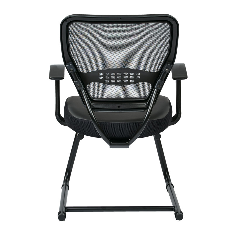 Chaise de salle d'attente en cuir avec structure en métal Naeshawn
