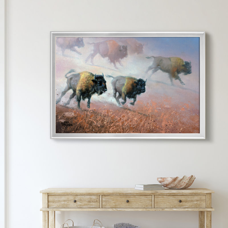 Thunder plains, reproduction d’art sur toile encadrée, H 26,5 po x l 36,5 po x P 1,5 po, Argent