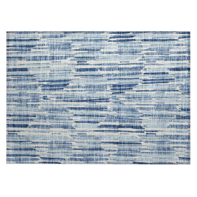 Neysa Flatweave Washable Striped Indoor / Outdoor Rug