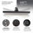 High Pressure Shower Head Rain Shower Head Matte Black Modern Design Square Rainfall Showerhead,Single Function Easy To Clean 8" Face-119378421