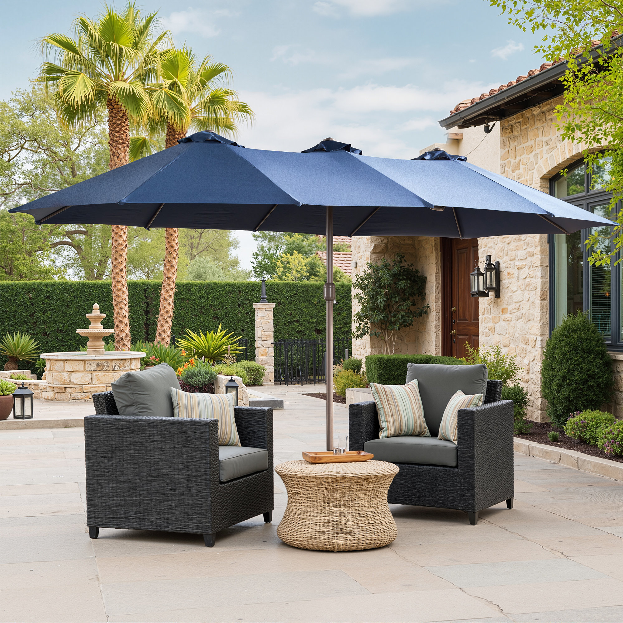 10 patio umbrella cover replacement 10ft 8 Rib Canopy Replacement Cover for Patio Hanging Umbrella – Sunny  Outdoor US