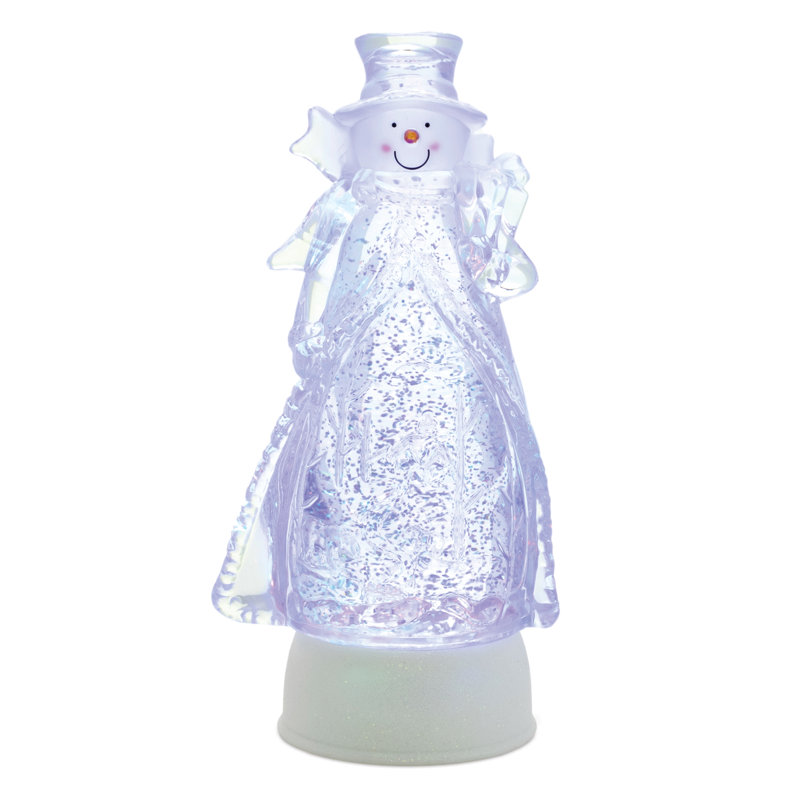 Boule à neige DEL bonhomme de neige H 10 po