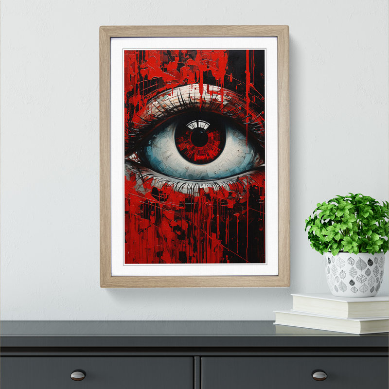 Eye Futurism - Framed Print, Oak, 34cm H x 25cm W x 2cm D