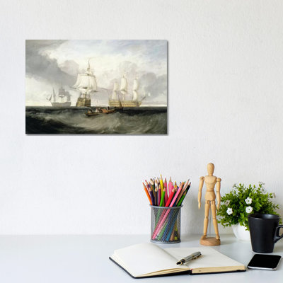 The "Victory" Returning From Trafalgar by J.M.W. Turner - Wrapped Canvas Painting