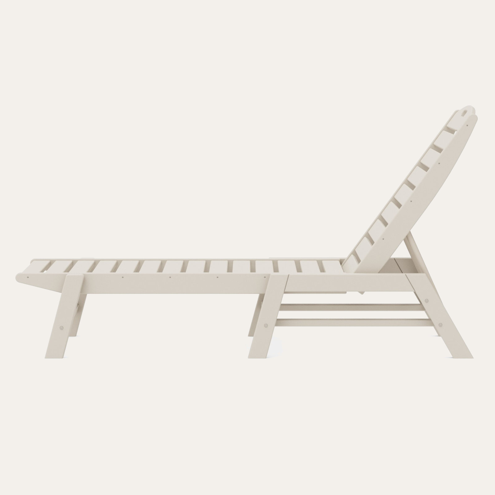 POLYWOOD® Nautical 24" Patio Chaise Lounge, Sand