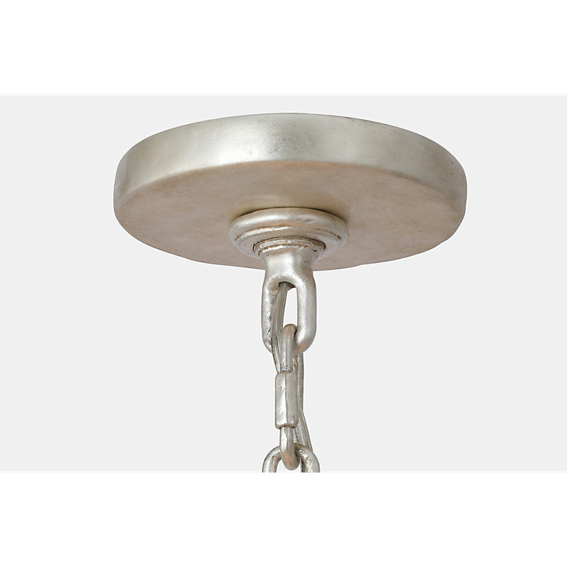 Julie Neill 30 - Light Chandelier, 34" H x 30" W x 30" D, Burnished Silver Leaf