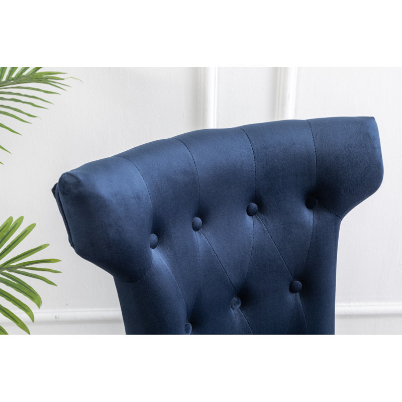 CHAISES EN TISSU DE COULEUR ORIQUE GRIS AVEC PIEDS ET POIGNÉES DE CHROMÉ (2 PAR BOÎTE), Bleu