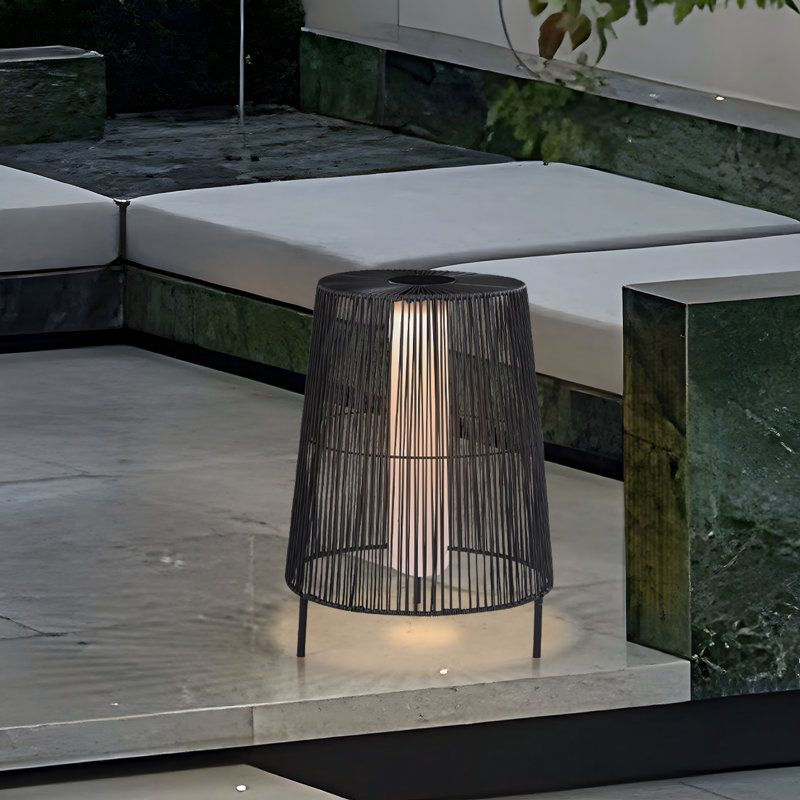 Freida Solar Powered Floor Lamp, Charcoal