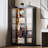 65" H 5-Tier Display Cabinet, Antique Display Cabinet, Three-Color Led Strip With Sensor-123049153