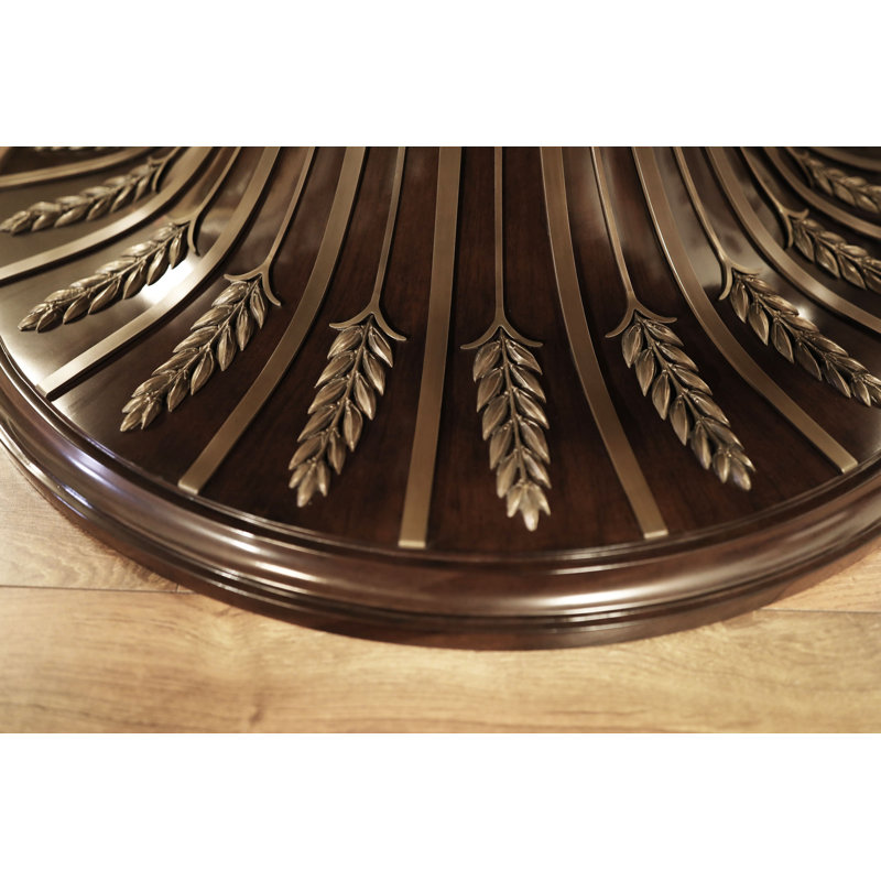 Round Mahogany Wood Dining Table