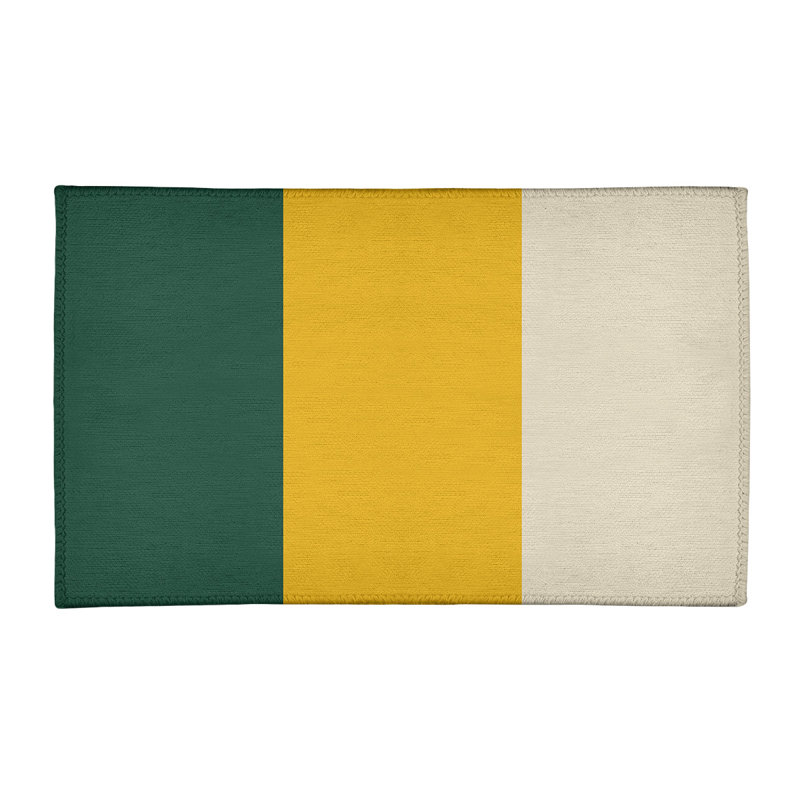 Vert forêt tissé à plat, Rectangle 3 pi x 5 pi