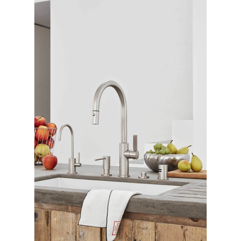 Corsano Contemporary Single Handle Combo Hot and Cold Water Dispenser with FB Series Handle, Satin Bronze
