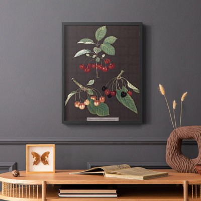 Brookshaw Cherries Framed Print - Solid Wood