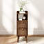 Table de chevet étroite en bois massif avec 2 tiroirs Adalia-314094634