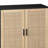 62.2'' Four-door Sideboard With Rattan Doors and Adjustable Storage Racks-1886697290
