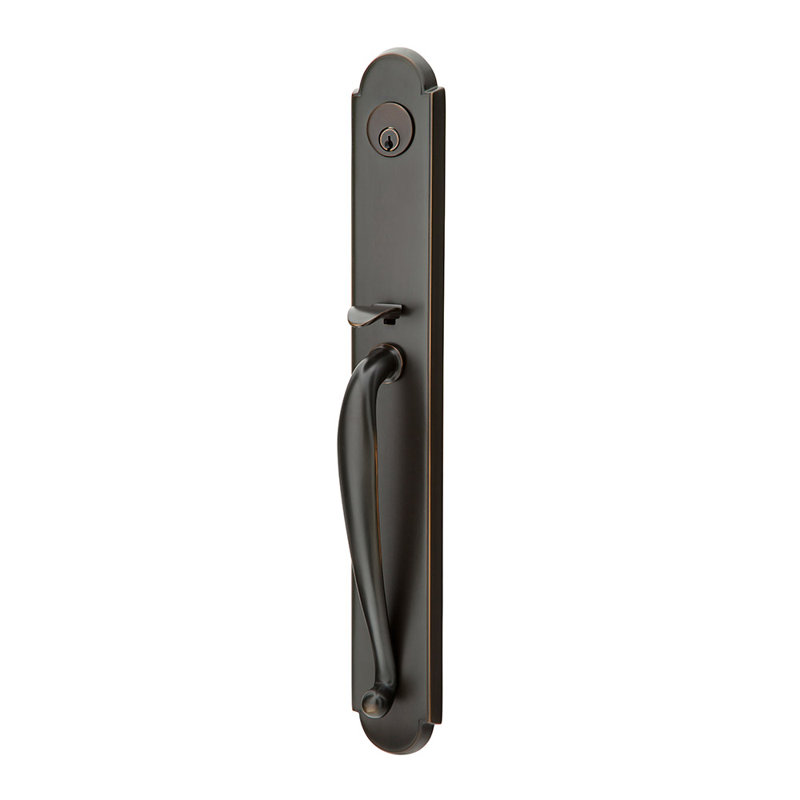 Wilmington Double Cylinder Handleset, Oil Rubbed Bronze, Poseidon Lever, Right Handed