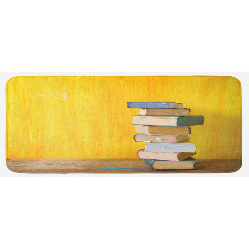 Tapis de cuisine avec livres