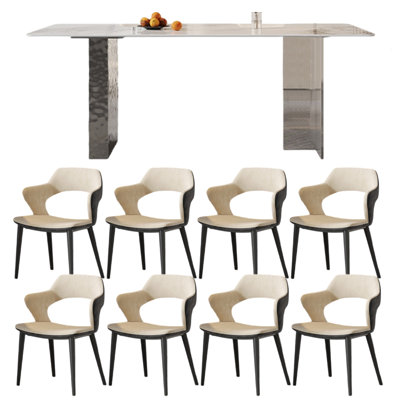 Ensembles de table de salle à manger minimalistes de style italien