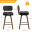 Swivel Bar Stools & Counter Stools Walnut Bentwood & Faux Leather-1498450227-1483885917