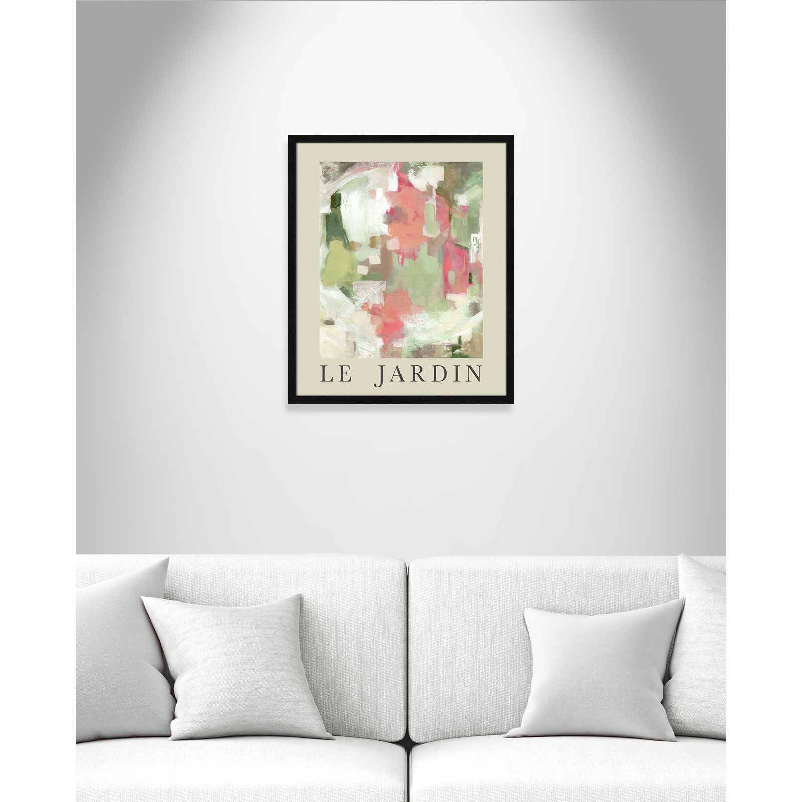 Riya "Le Jardin" Print by Carol Robinson, Black Single Picture Frame, No, 25.5" H x 21.5" W x 0.75" D