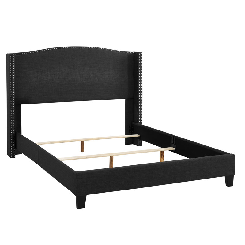 Lit tapissier standard à profil bas Olen, Très grand, Anthracite