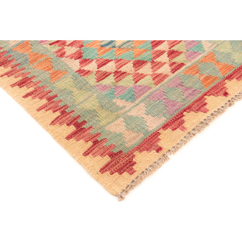 Geometric Wool Hand Woven 60cm X 90cm Area Rug