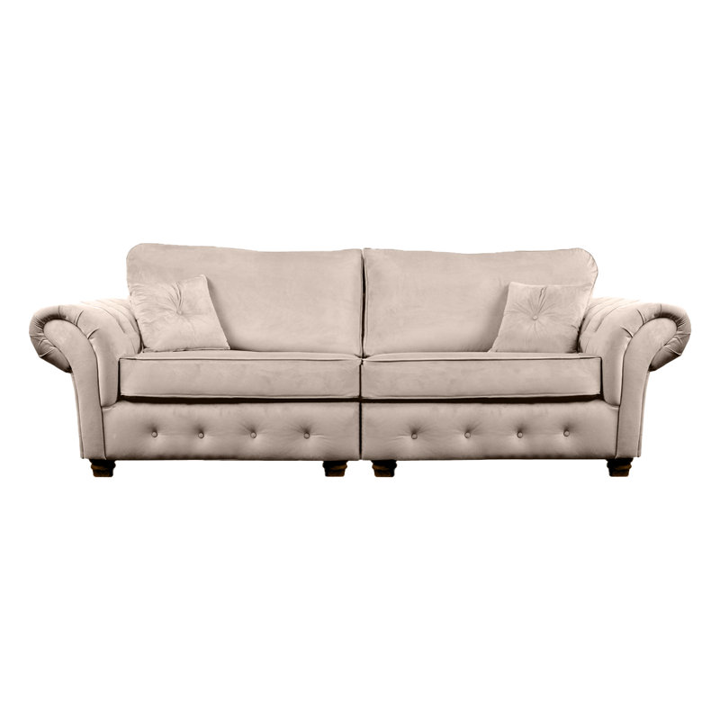 Lila 4 Seater Velvet Sofa, Mink