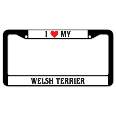 I Love My Welsh Terrier Plate Frame