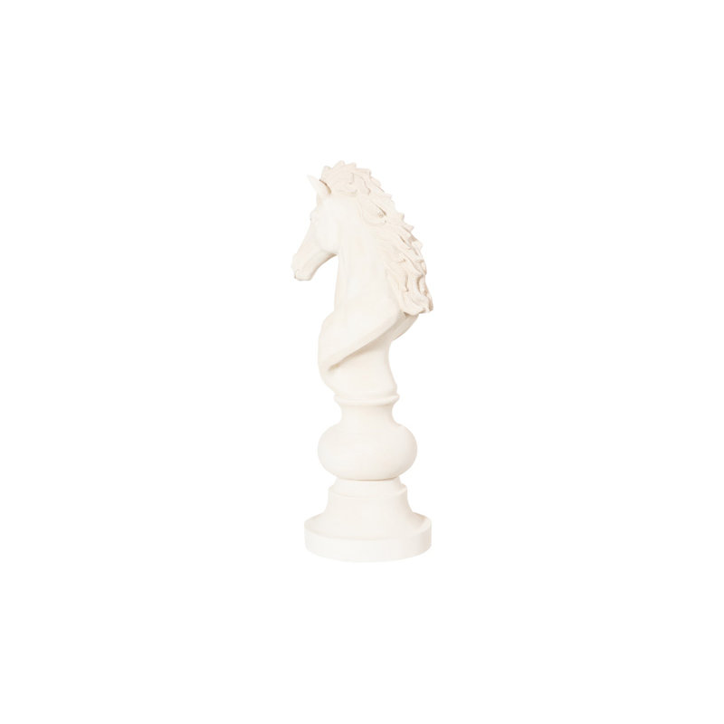 Knight Chess Sculpture, White
