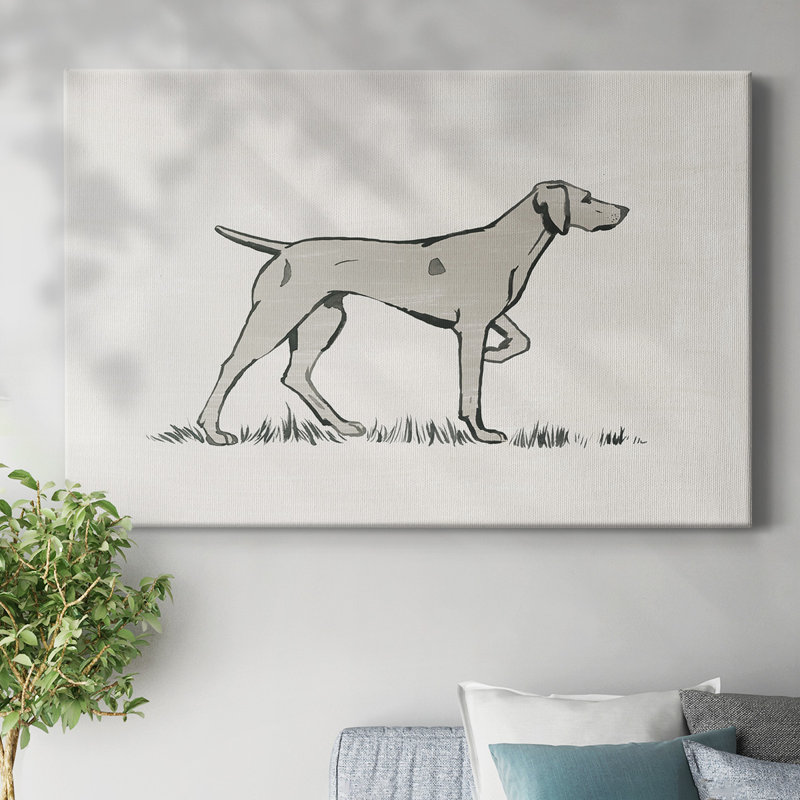 Neutral Pointer I-Gallery Wrapped Canvas, 12" H x 18" W