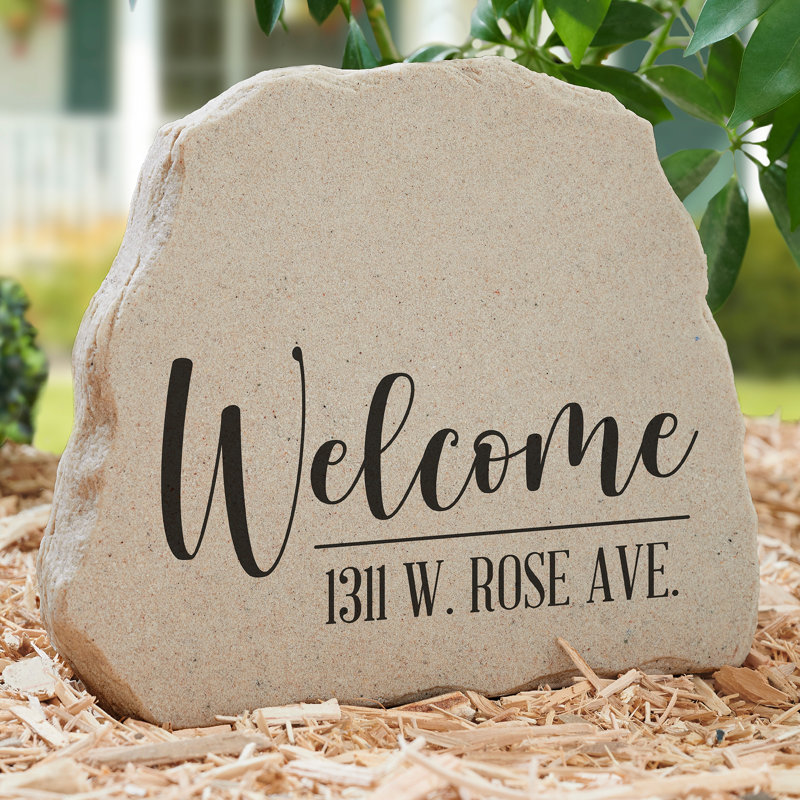 Weather Resistant Plastic Abstract Garden Stone, Yes