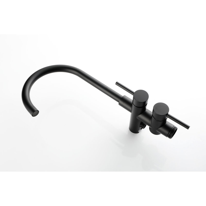 Handheld Shower Tub Faucet With Corrosion Resistance And Splash - Stainless Steel High Flow Filler Swivel Spout Conversion Knob Rust-