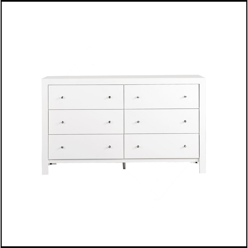 Commode transitionnelle élégante blanche, Blanc