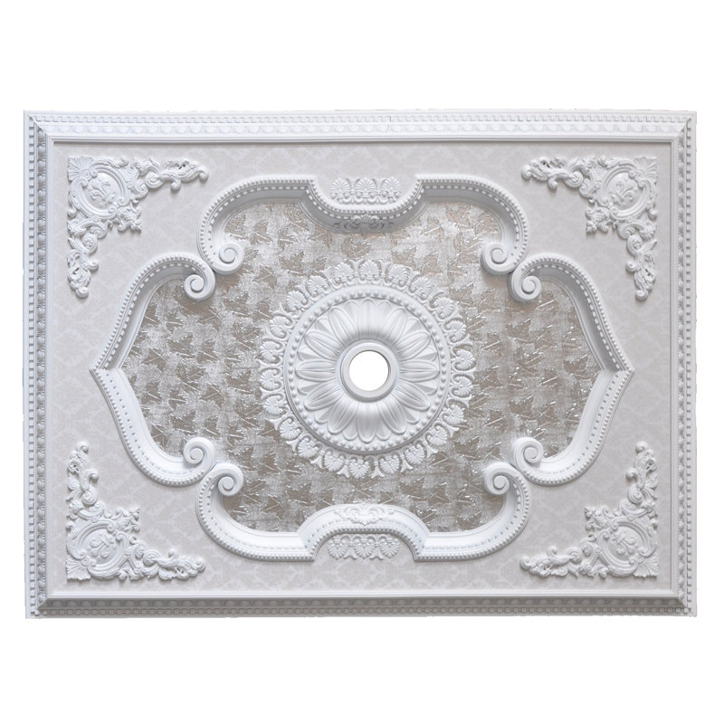 Rectangle médaillon de plafond blanc