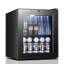 Compact 60-Can Beverage Cooler With Double Glass Door –  34°F to 54°F Mini Beverage Fridge For Beer, Soda & Wine, Adjustable Shelves, Led Interior Light, Quiet Energy Saving Cooling Beverage Refrigerator