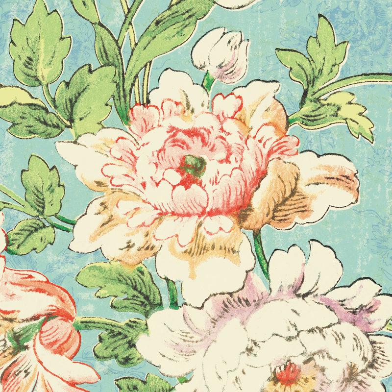 Cottage Roses VI Bright by Sue Schlabach - Wrapped Canvas Painting, 122cm H x 122cm W x 3.8cm D