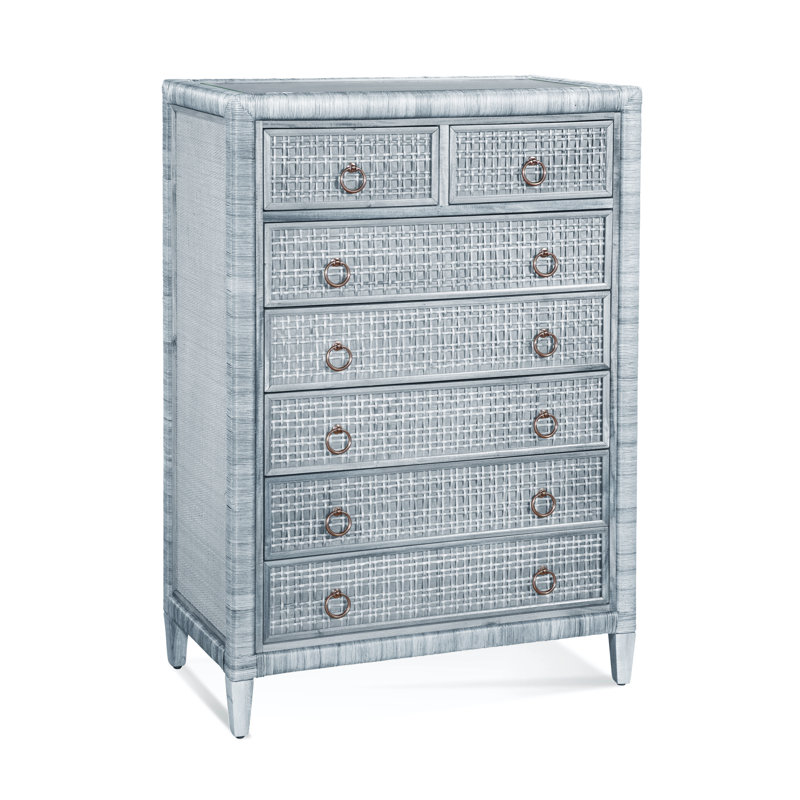 Monterey 7 - Drawer Dresser, Satin Nickel, Yes, Sea Glass