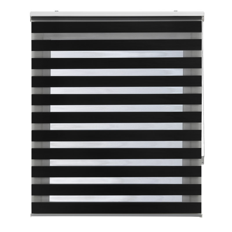 Semi Sheer Zebra Shades, 140x180, black