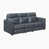 Accoudoirs en similicuir arrondis bleu marine est en rupture de stock