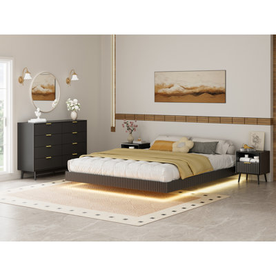 4-piece Bedroom Set, Bed Frame, Dresser & Nightstand Sets