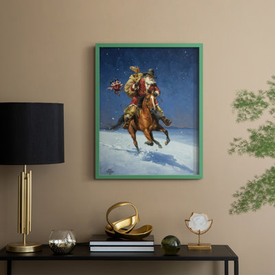 «Midnight Rider», reproduction encadrée - bois massif