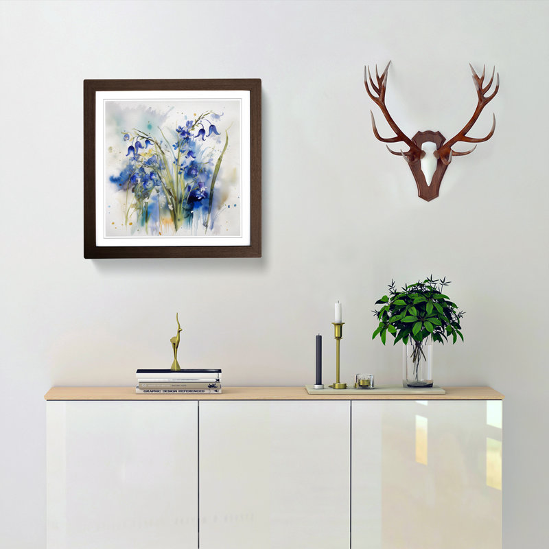 Single Picture Frame Print on Wood, Walnut
