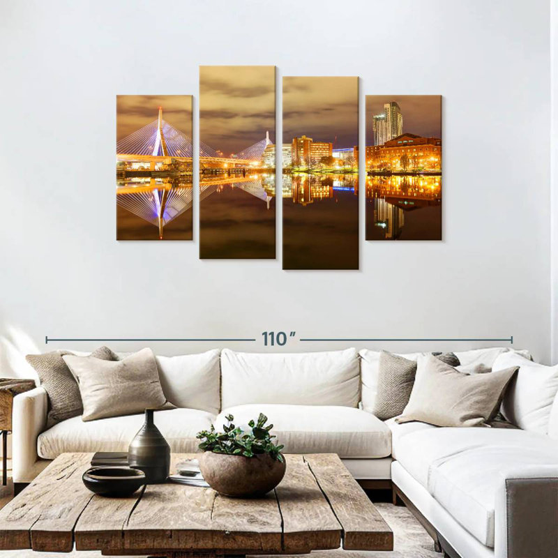 Sireci Boston At Night, 48"H x 75"W