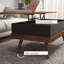 Table basse à plateau relevable HOMcom, table basse 39,25 po avec compartiments cachés et pieds en bois, noyer